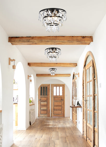 Ella 10 inch flush mount in black