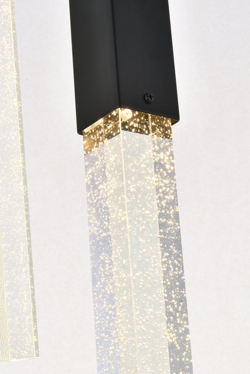 Weston 3 lights pendant in black