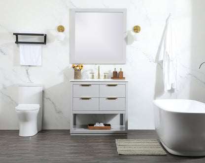 36 inch Single bathroom vanity in grey