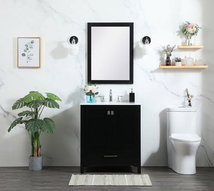30 inch Single bathroom vanity in black