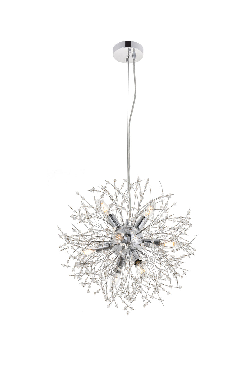 Flores 8 light Chrome Pendant