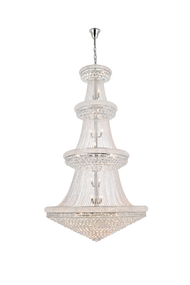 Primo 48 light Chrome Chandelier Clear Royal Cut Crystal
