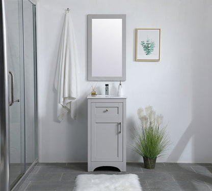 18 inch Single Bathroom Vanity in Grey