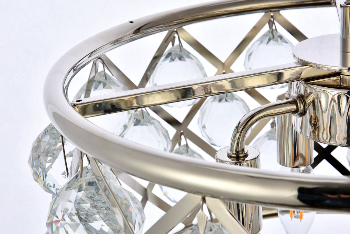 Madison 4 light polished Nickel Pendant Clear Royal Cut Crystal