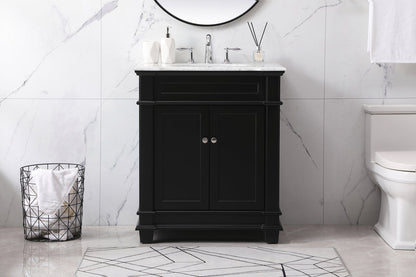 30 inch Single bathroom vanity set in black