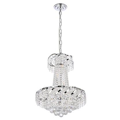 Belenus 6 light Chrome Pendant Clear Royal Cut Crystal