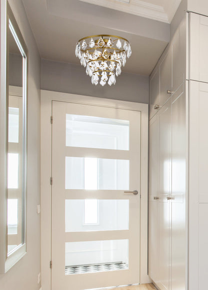 Ella 14 inch flush mount in brass