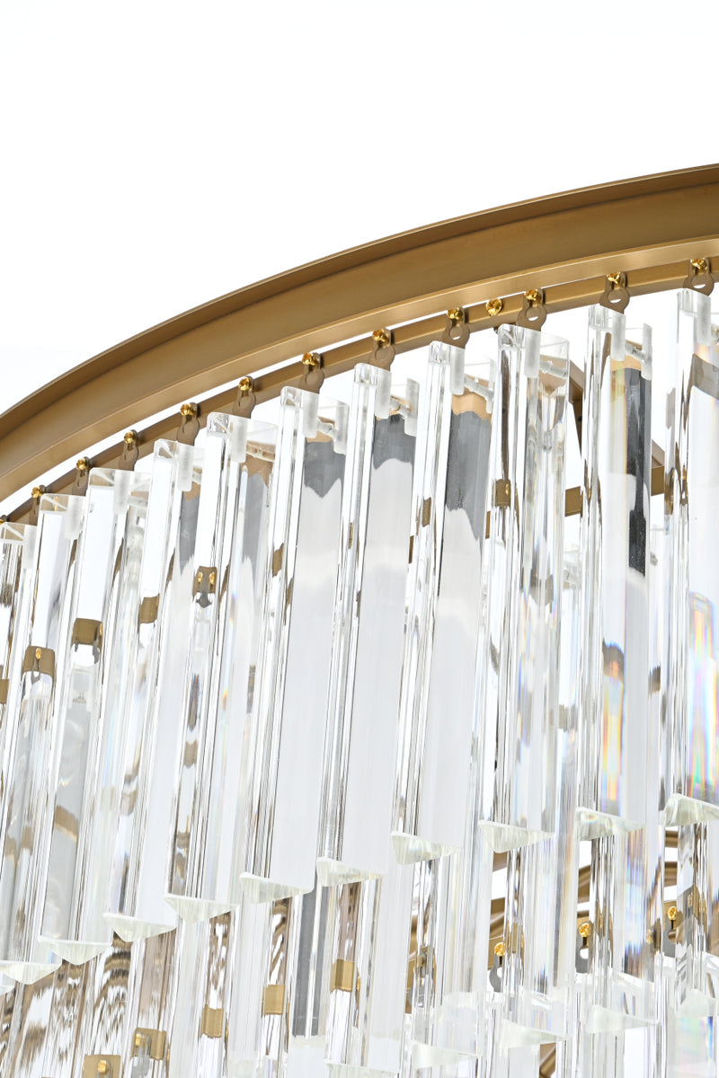 Sydney 48 inch spiral crystal chandelier in satin gold