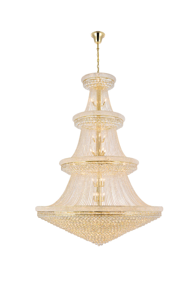 Primo 66 light Gold Chandelier Clear Royal Cut Crystal