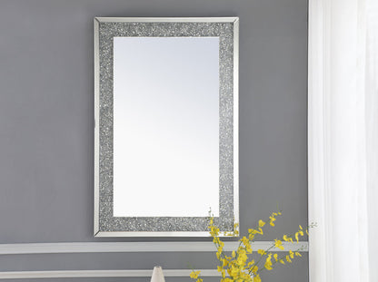 31.5 Inch Rectangle Crystal Mirror In Clear Finish