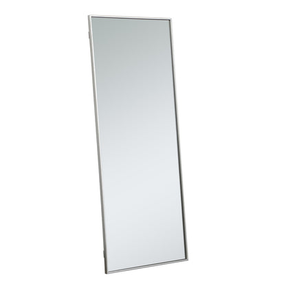 Metal frame rectangle mirror 24 inch in silver