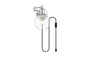 Caspian 1 light Chrome and Clear swing arm plug in wall sconce