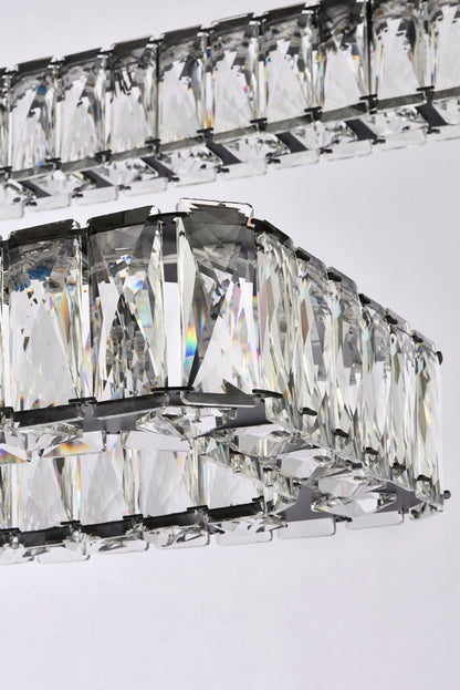 Monroe 50 inch LED double rectangle pendant in black