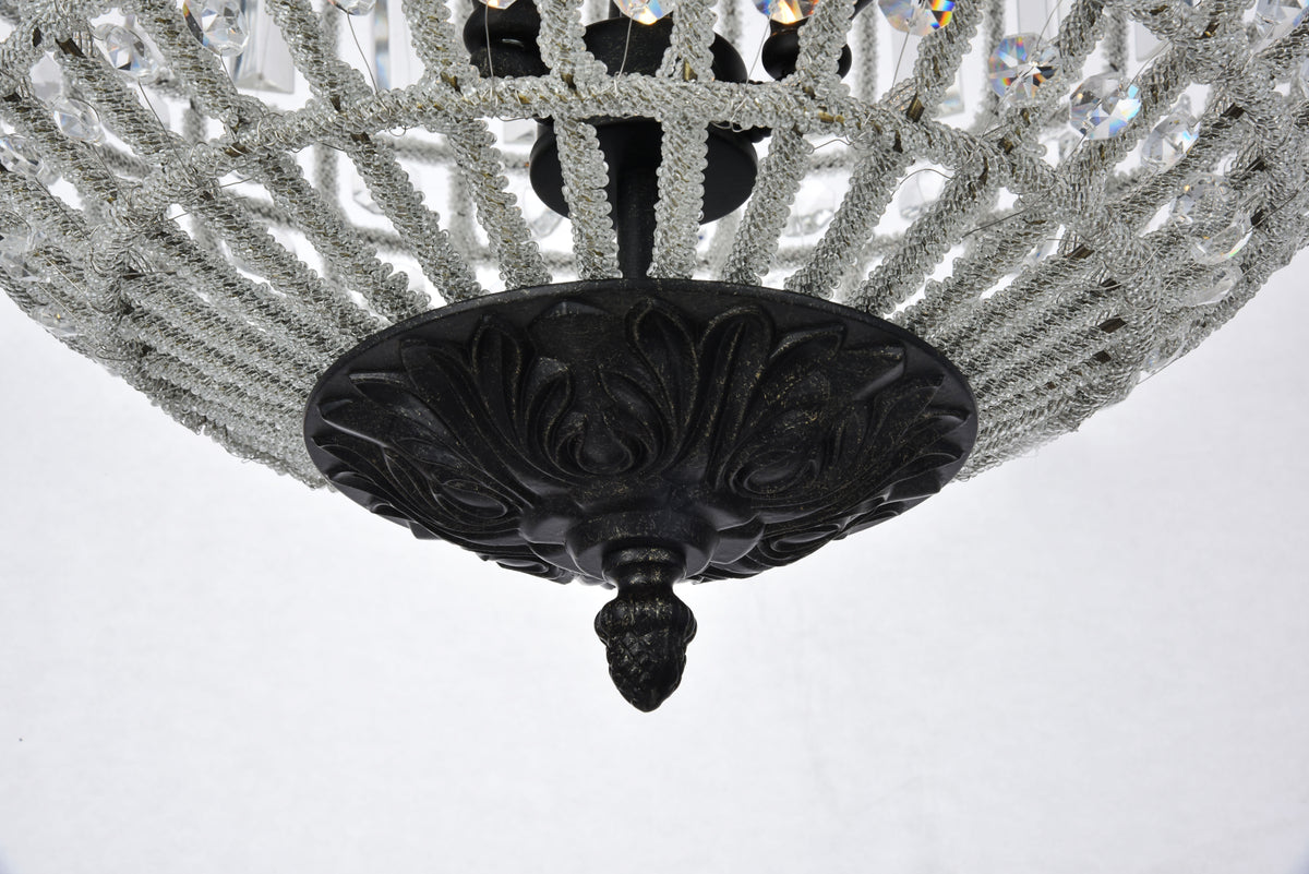 Olivia 3 light Dark Bronze Pendant Clear Royal Cut Crystal