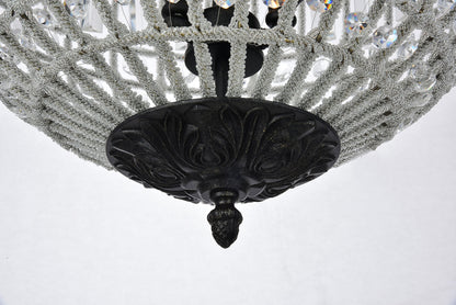 Olivia 3 light Dark Bronze Pendant Clear Royal Cut Crystal