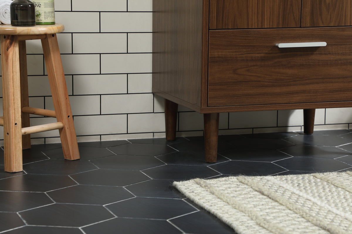 24 inch bathroom vanity in Walnut