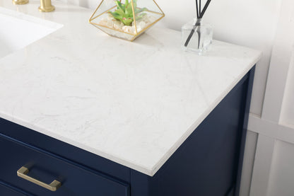 60 inch Single bathroom vanity in blue