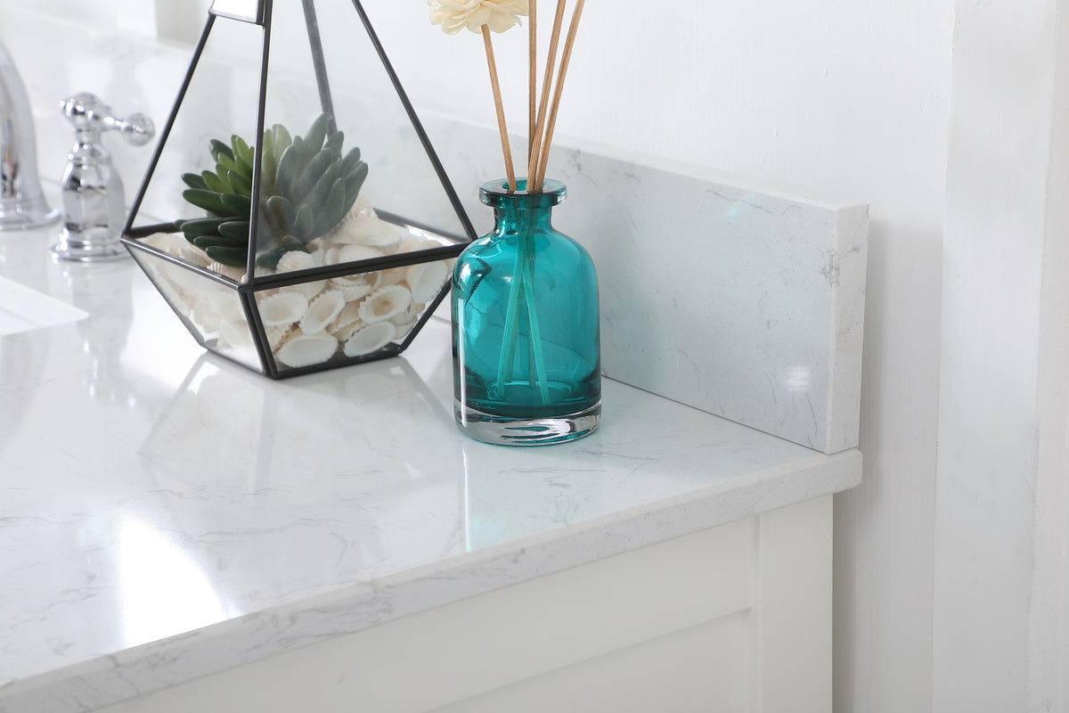 48 inch Single bathroom vanity in white with backsplash