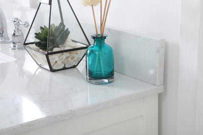 48 inch Single bathroom vanity in white with backsplash