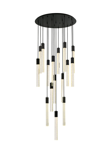 Weston 16 lights pendant in black