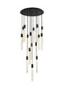 Weston 16 lights pendant in black