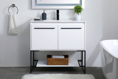 36 inch  Single Bathroom Vanity in White