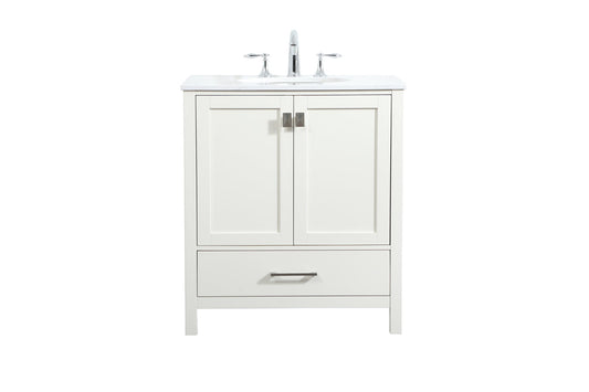 30 inch Single bathroom vanity in white