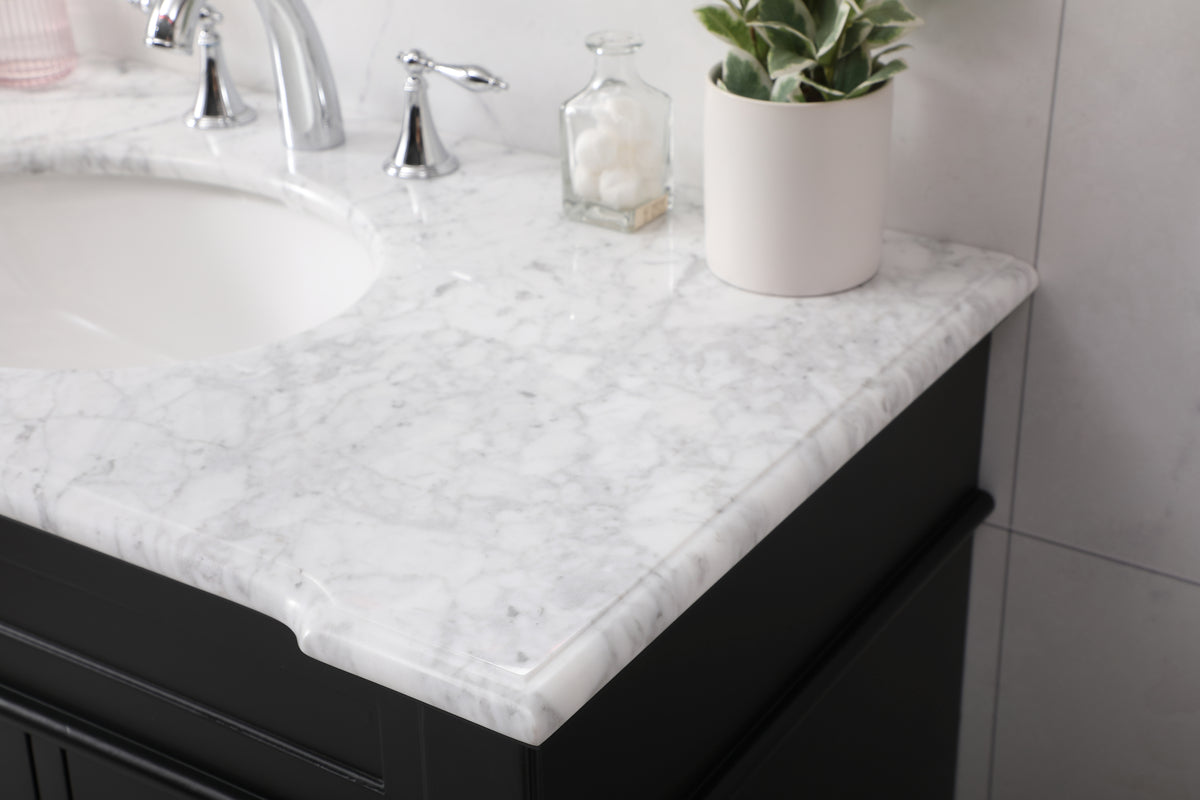 42 inch Single bathroom vanity set in black