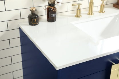 42 inch Single bathroom vanity in blue