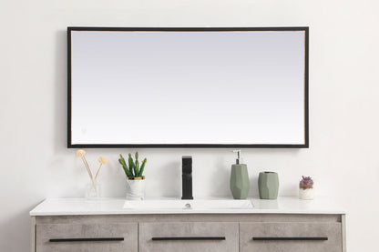 Pier 20x40 inch LED mirror with adjustable color temperature 3000K/4200K/6400K in black