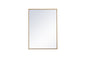 Metal mirror medicine cabinet 20 inch x 28 inch in Brass