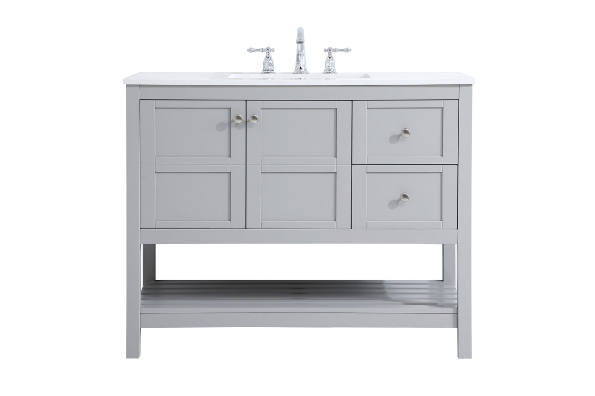 42 inch Single Bathroom Vanity in Gray
