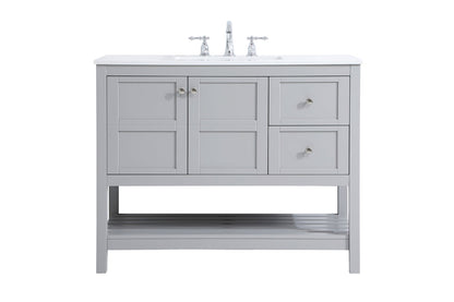 42 inch Single Bathroom Vanity in Gray