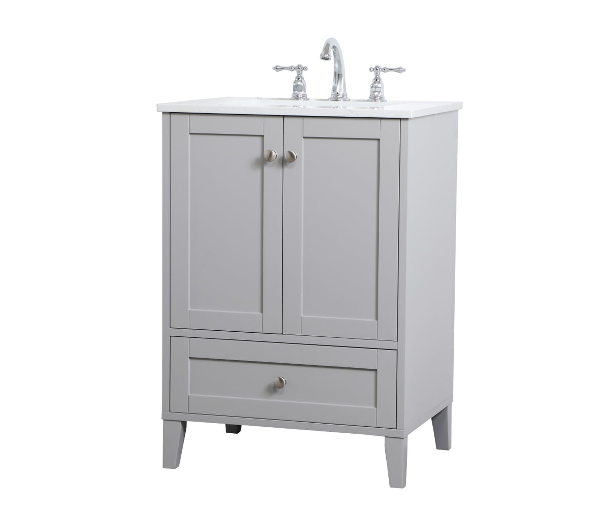 24 inch Single Bathroom Vanity in Grey