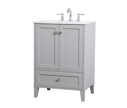24 inch Single Bathroom Vanity in Grey