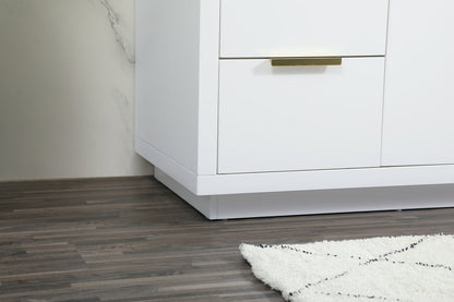 60 inch Single bathroom vanity in white