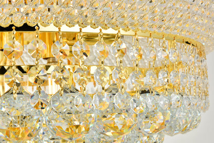 Primo 10 light Gold Flush Mount Clear Royal Cut Crystal