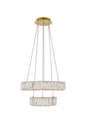 Monroe Integrated LED chip light gold Pendant Clear Royal Cut Crystal