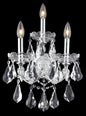 Maria Theresa 3 light Chrome Wall Sconce Clear Royal Cut Crystal