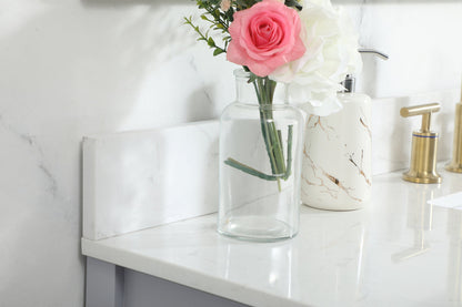 48 inch Single bathroom vanity in grey with backsplash