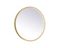 Pier 28 inch LED mirror with adjustable color temperature 3000K/4200K/6400K in brass