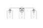 Mayson 3 light Chrome and Clear Bath Sconce