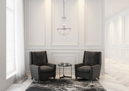 Century 8 light Chrome Pendant Clear Royal Cut Crystal