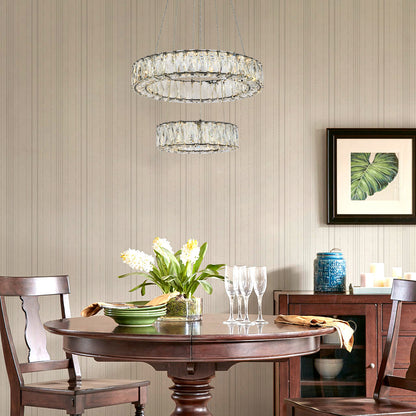 Monroe 18 inch LED two ring pendant in black