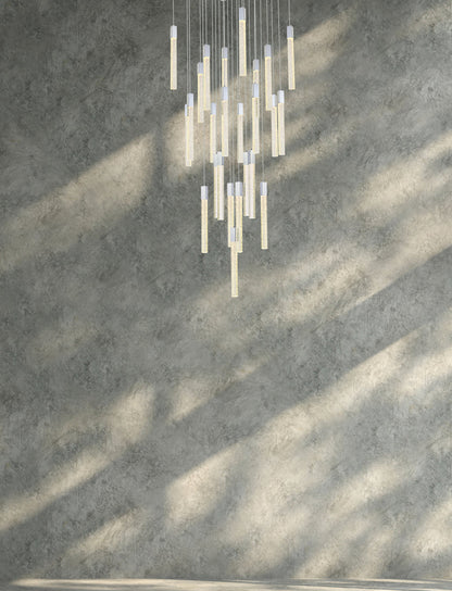 Weston 25 lights pendant in chrome