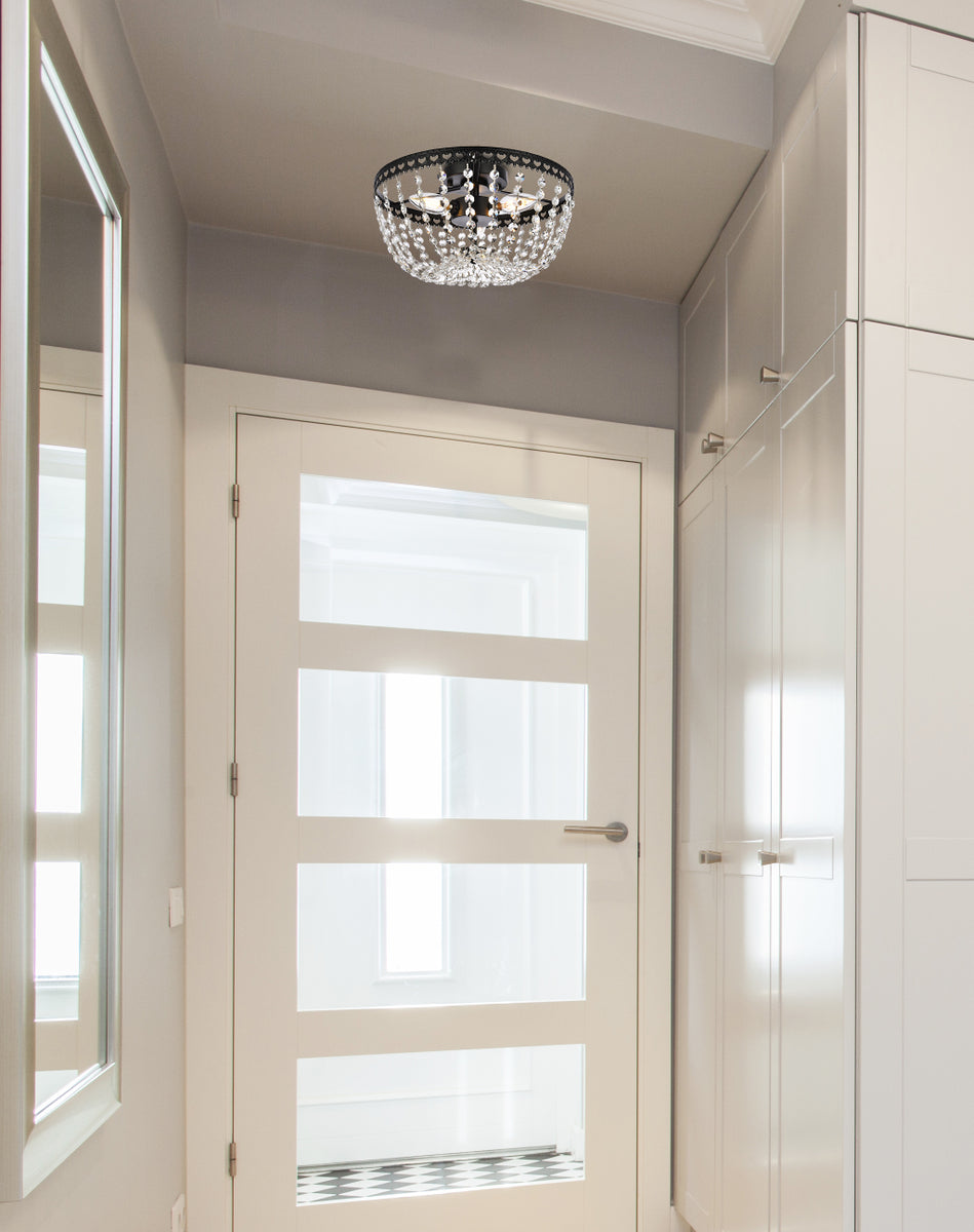 Kylie 12 inch flush mount in black