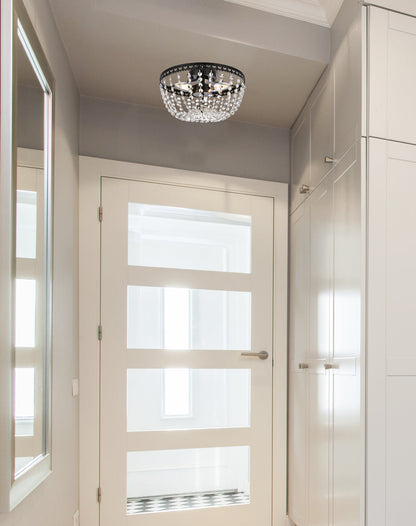 Kylie 12 inch flush mount in black