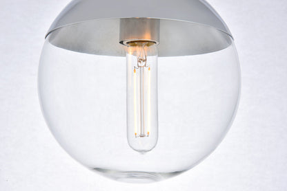 Eclipse 1 Light Chrome Flush Mount With Clear Glass