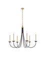 Cohen 42 inch pendant in black and brass