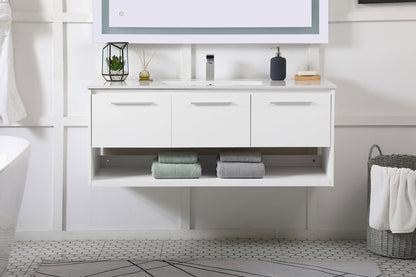 48 inch  Single Bathroom Floating Vanity in White